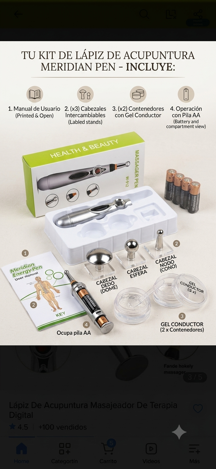 Lápiz de Acupuntura Electrónica Portátil