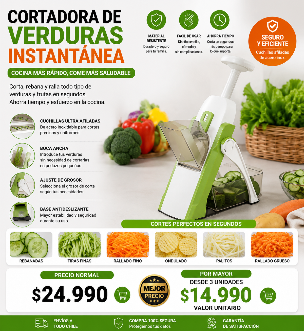 Cortador De Verduras Instantaneo