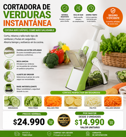Cortador De Verduras Instantaneo