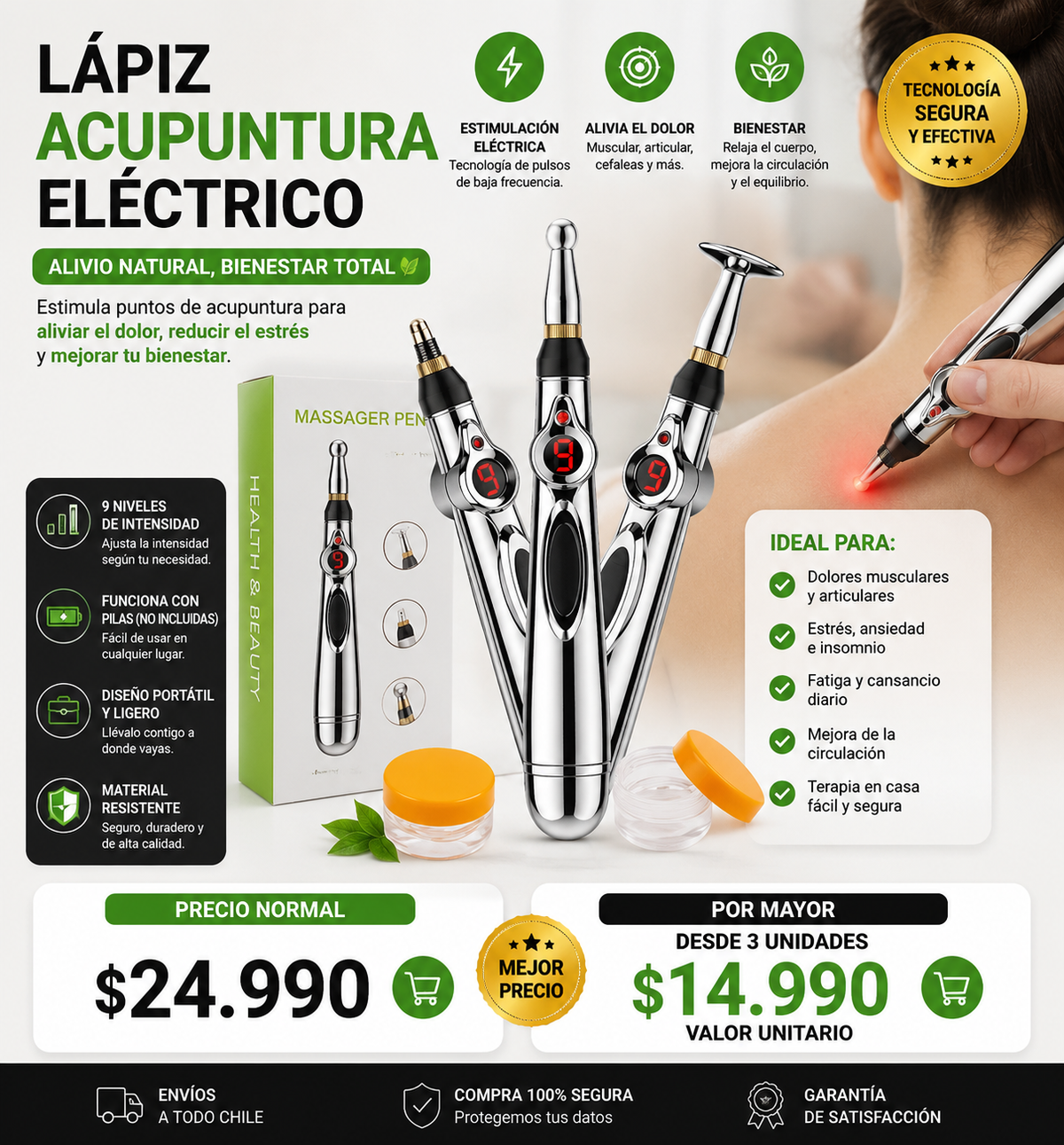 Lápiz de Acupuntura Electrónica Portátil